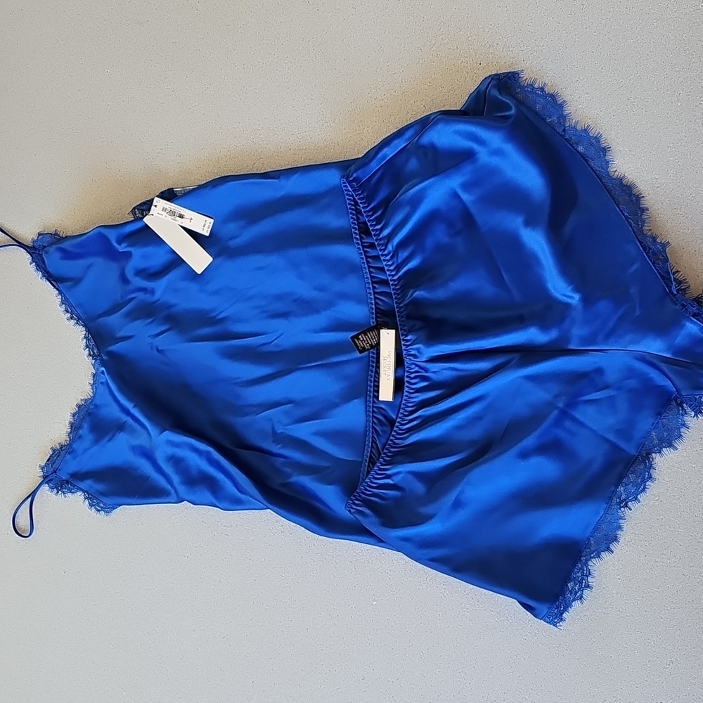 Victoria secret Blue silk set